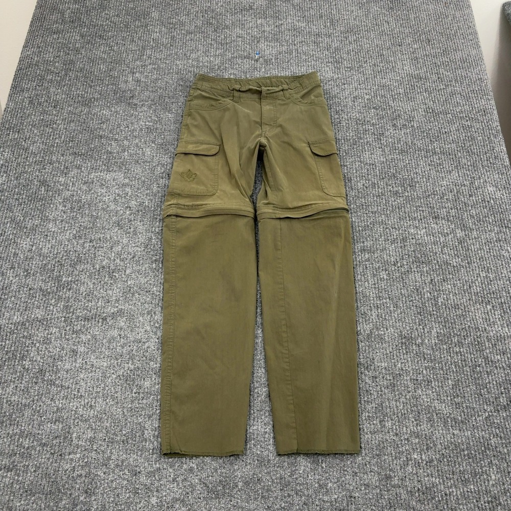 Boy Scouts of America Switchback Pants Youth 10 Green Cotton Blend Convertible